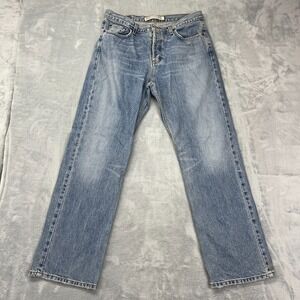 Vintage Express Jeans Womens 13/14R (33x32) Blue Denim Precision Fit Button Fly